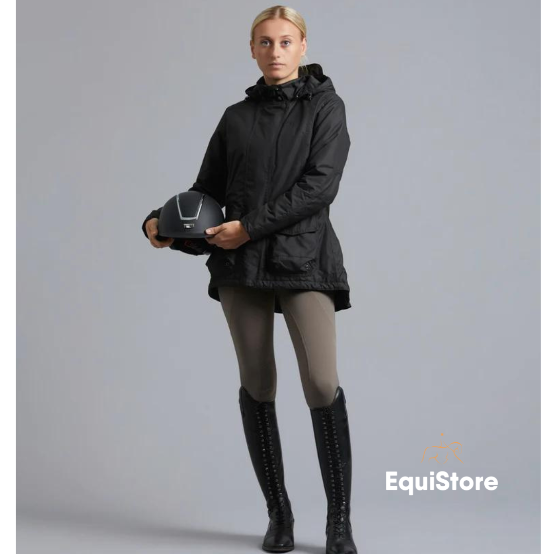 Premier Equine Cascata Ladies Waterproof Coat in black
