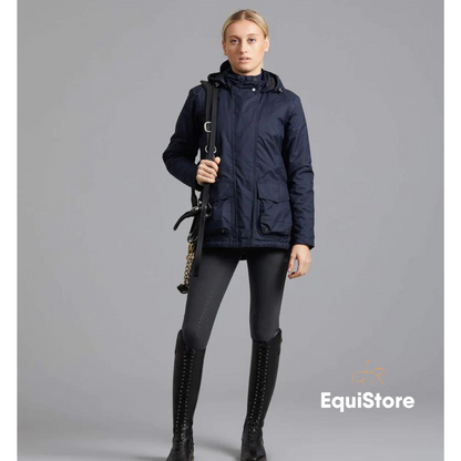Premier Equine Cascata Ladies Waterproof Coat in navy