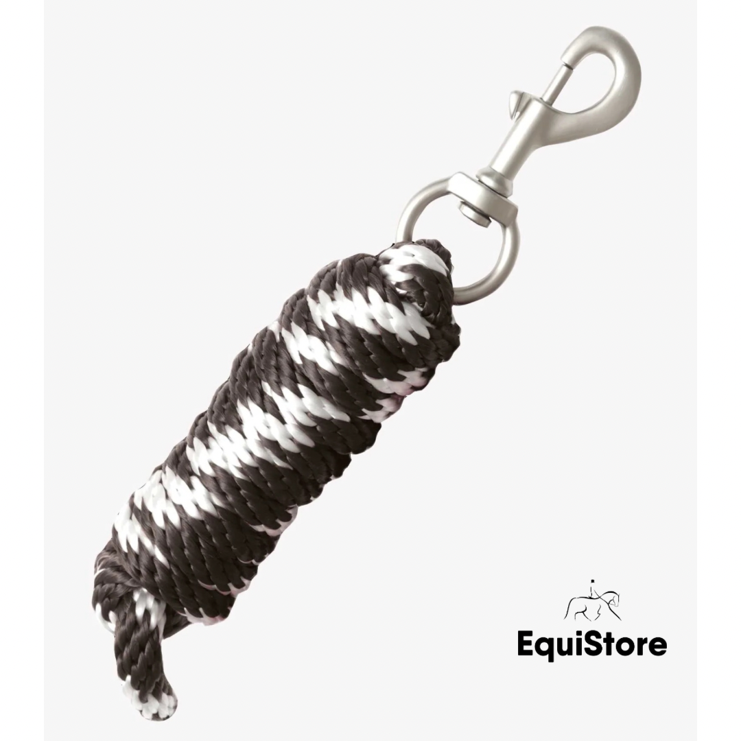 Premier Equine Horse Lead Rope in black and white
