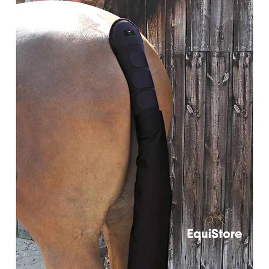 Premier Equine Padded Horse Tail Guard with Tail Bag for safely travelling with your horse