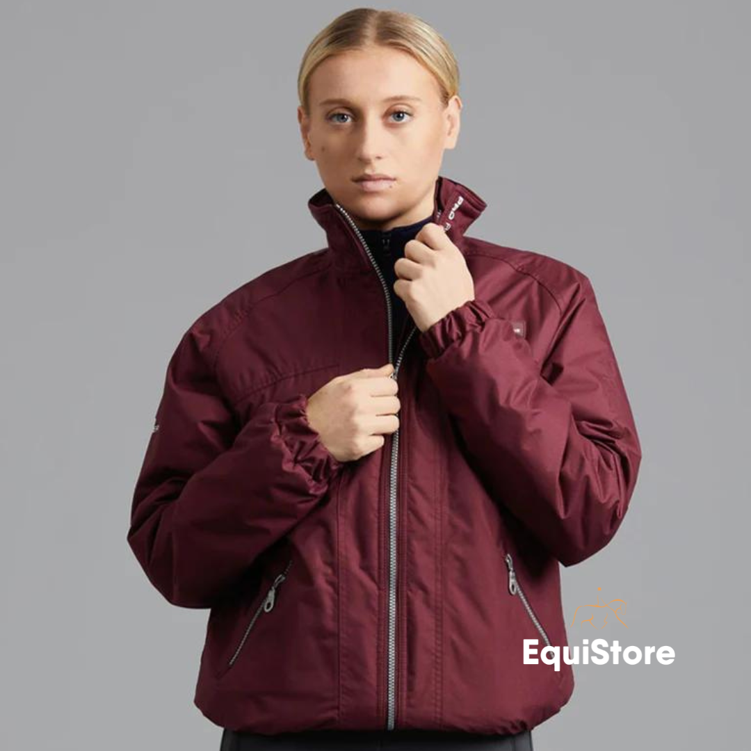 Premier Equine Pro Rider Unisex Waterproof Riding Jacket in wine
