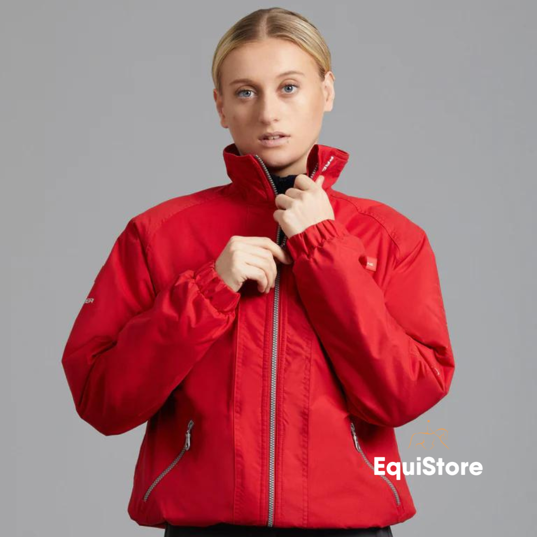 Premier Equine Pro Rider Unisex Waterproof Riding Jacket in red
