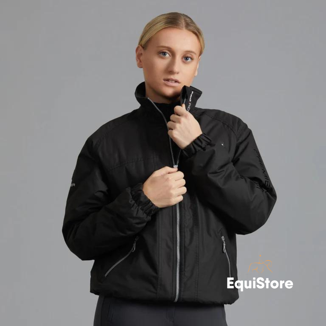 Premier Equine Pro Rider Unisex Waterproof Riding Jacket in black