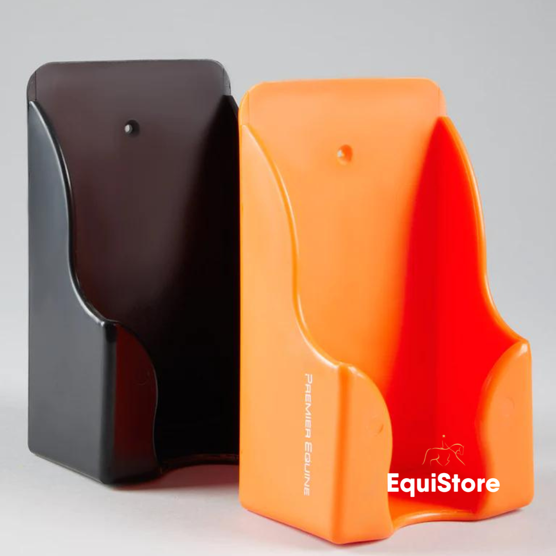 Premier Equine Salt Lick Holder in black and orange 