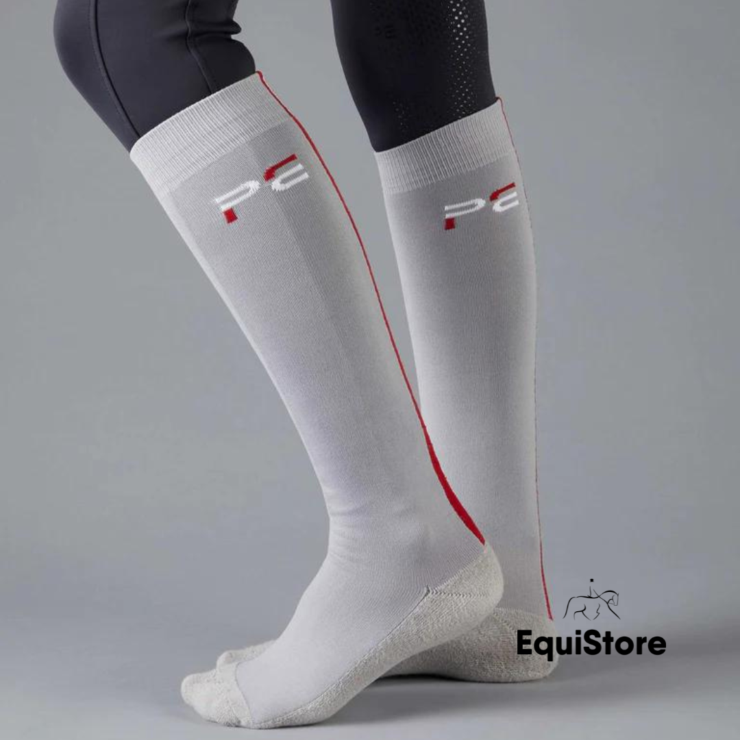 Premier Equine Sports Highlight Horse Riding Socks (1 Pair) in grey