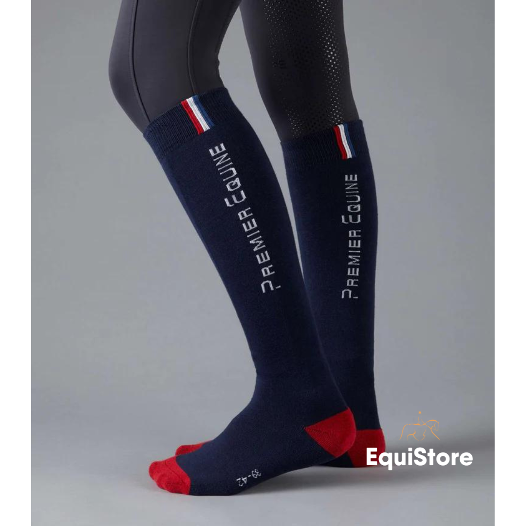 Premier Equine Sports Series Riding Socks (1 Pair) in navy