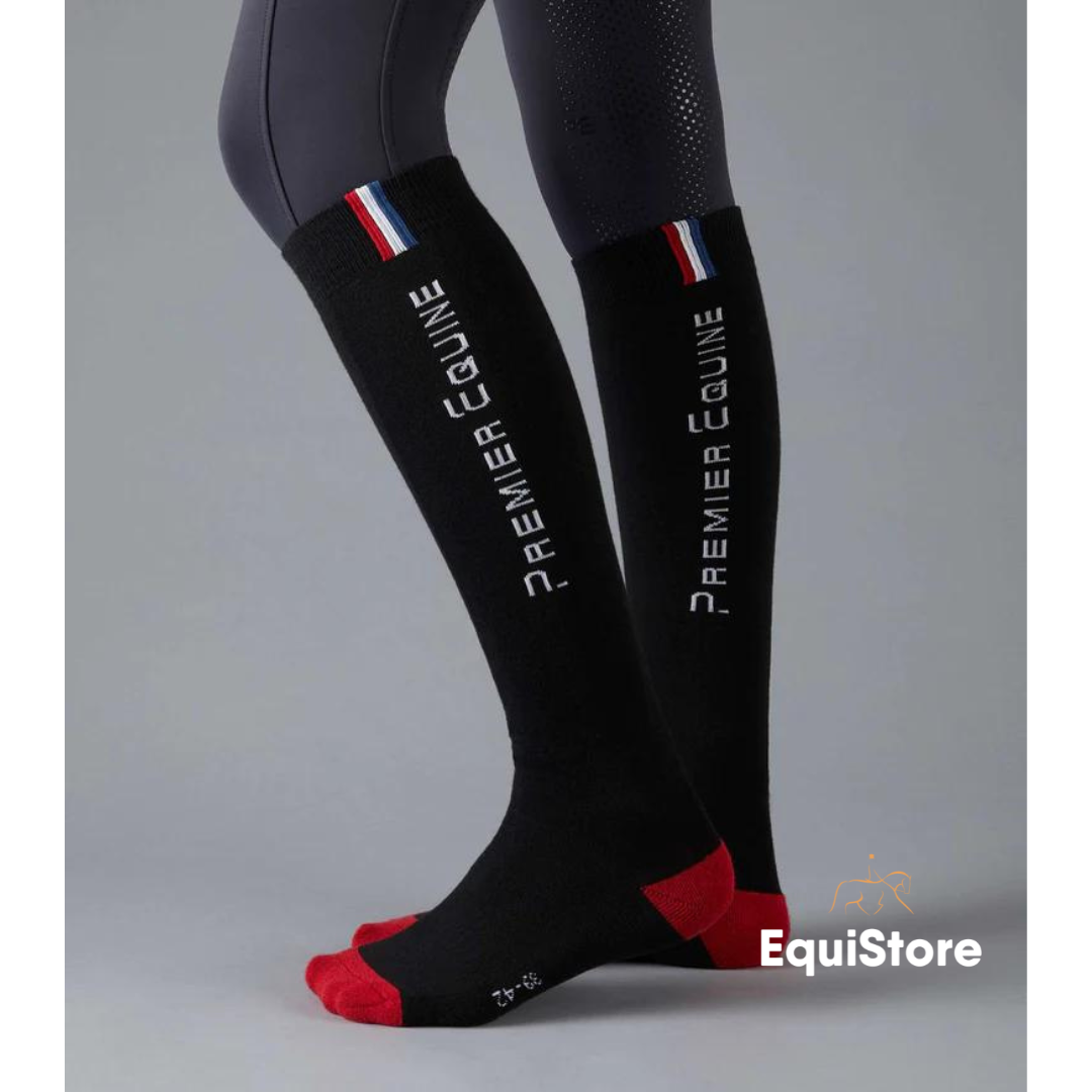 Premier Equine Sports Series Riding Socks (1 Pair) in black