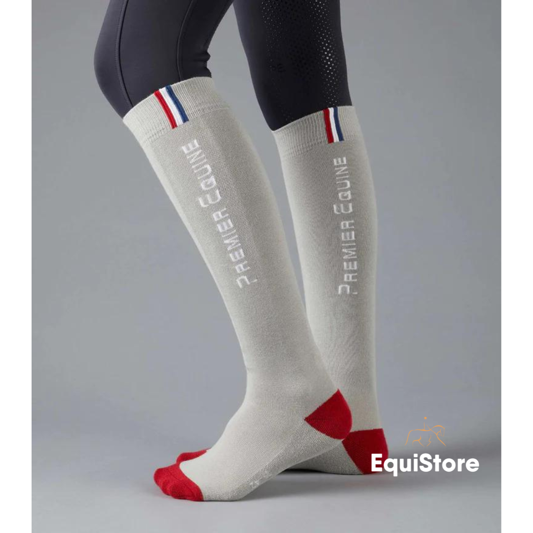 Premier Equine Sports Series Riding Socks (1 Pair) in grey