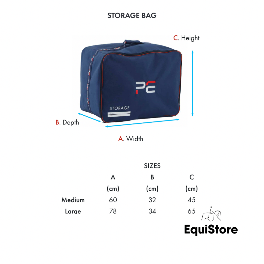 Premier Equine Storage Bag for storing horse rugs and equestrian equipment - sizing 