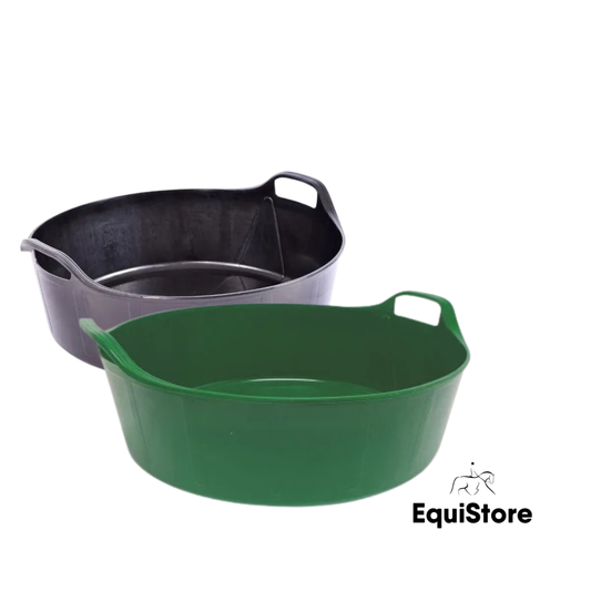 Rainbow Trug feeding manger for horses. Ideal feed bowl for horses and ponies. Flexi bucket. 