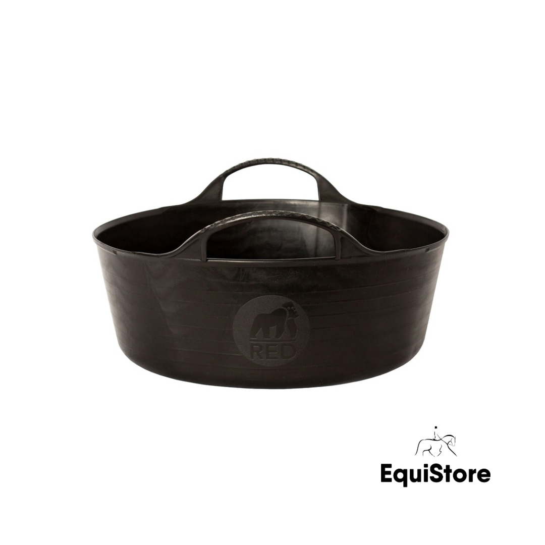 Red Gorilla Flexible Mini Shallow - 5L Horse feed bucket in black colour 
