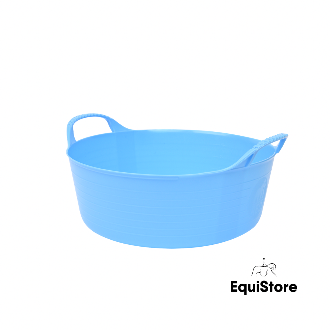 Red Gorilla Flexible Mini Shallow - 5L horse feed bucket in sky blue colour 