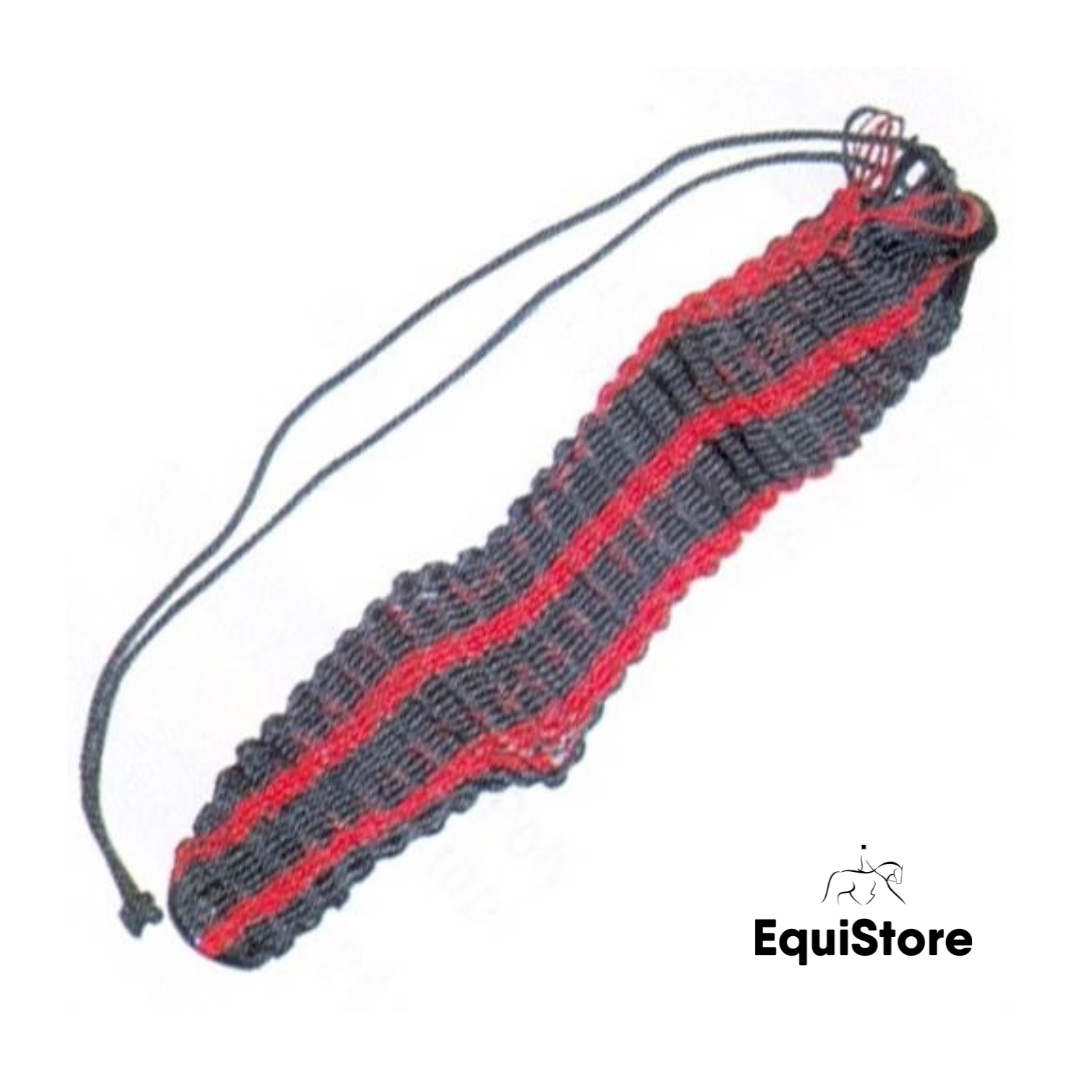 Turfmasters Extra Large Anti-Vice Haynet for horses. Black/Red