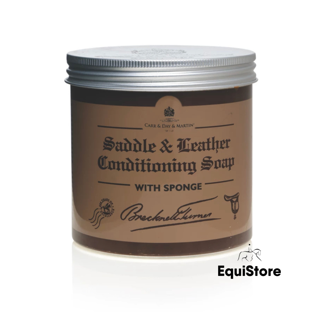 Brecknall Turner Saddle Soap Tub 250ml for cleaning and conditioning your horses tack.