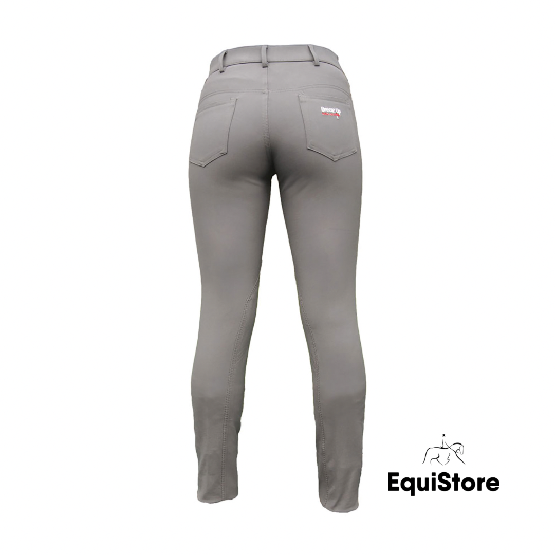 Breeze Up 4-Way Stretch Jeans (Unisex) in charcoal grey