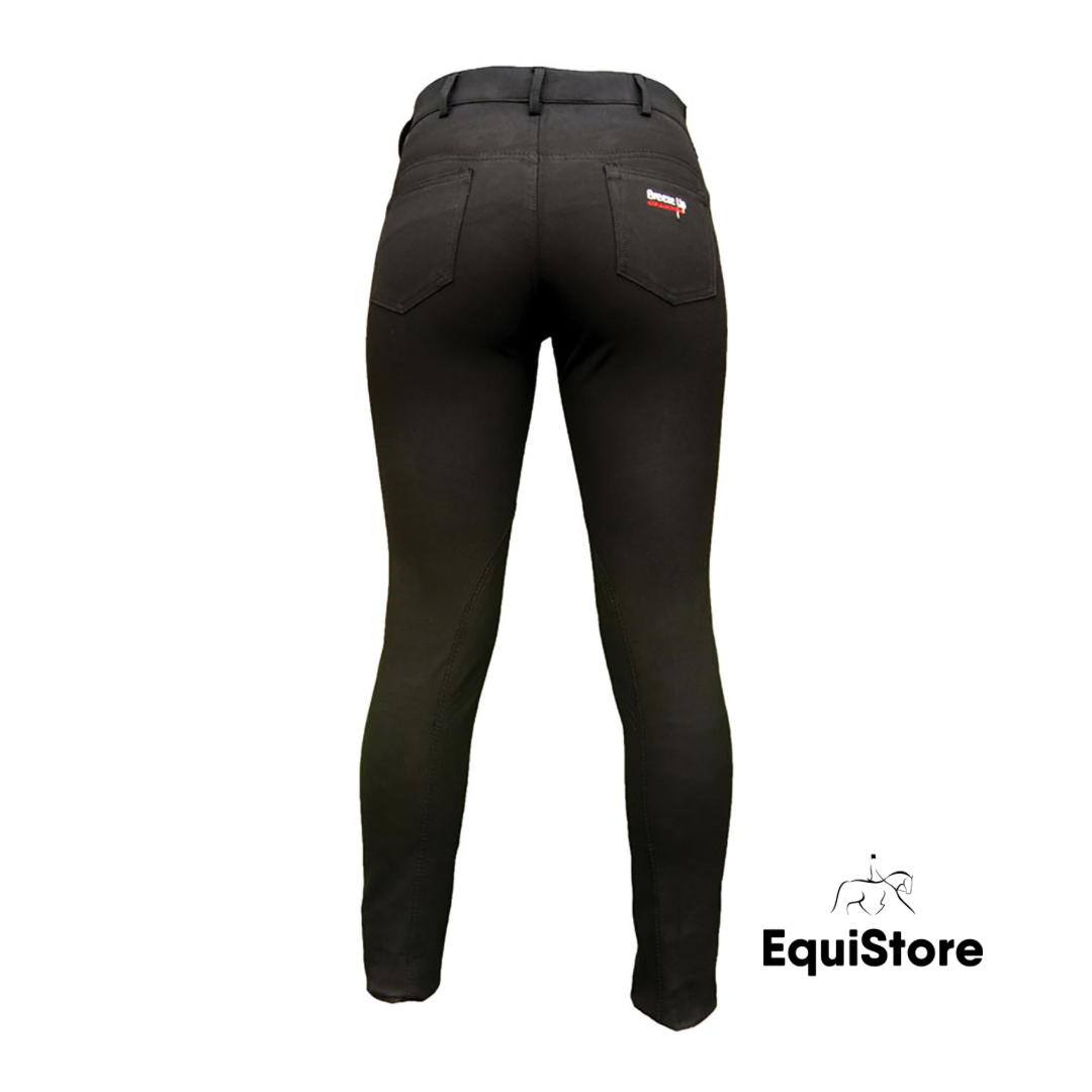 Breeze Up 4-Way Stretch Jeans (Unisex) in black