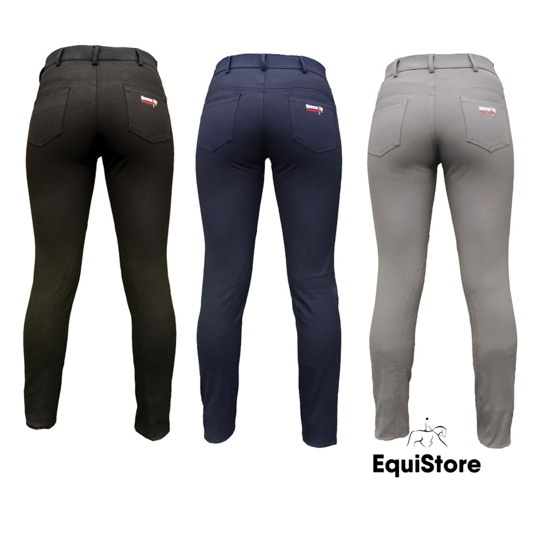 Breeze Up 4-Way Stretch Jeans (Unisex) for equestrian work and wear