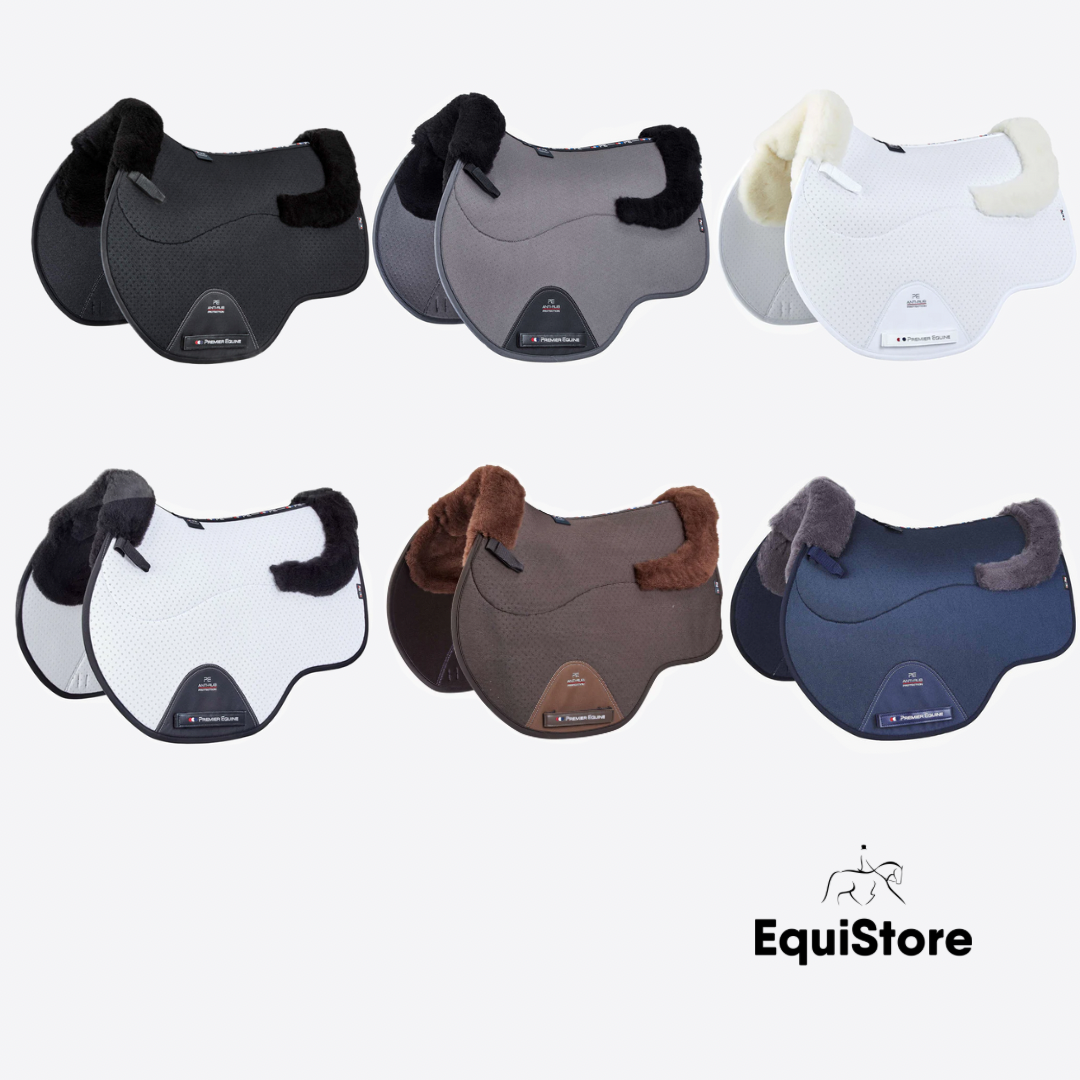 Premier Equine Close Contact Airtechnology Shockproof Merion Wool Saddle Pad for performance horses