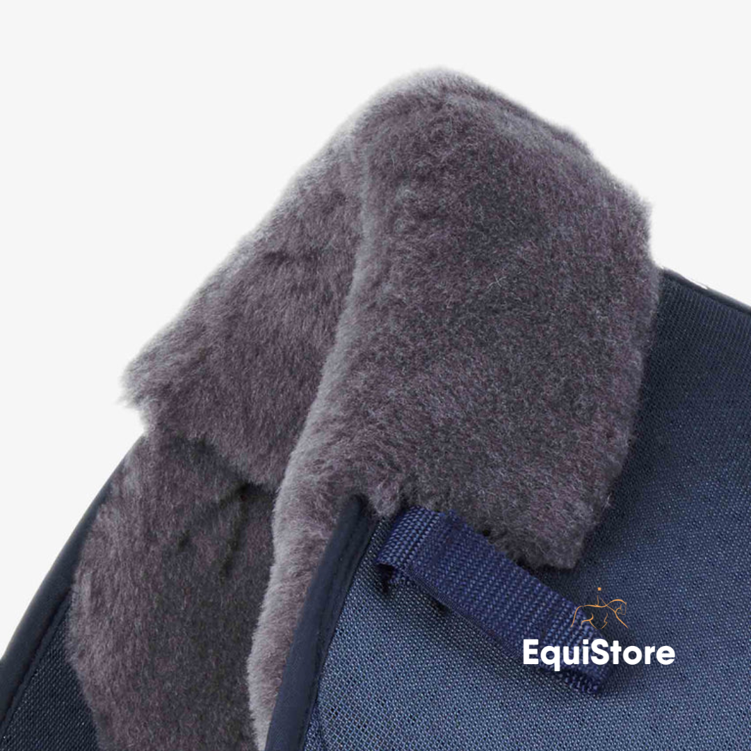 Premier Equine Close Contact Airtechnology Shockproof Wool Saddle Pad - Navy/Grey