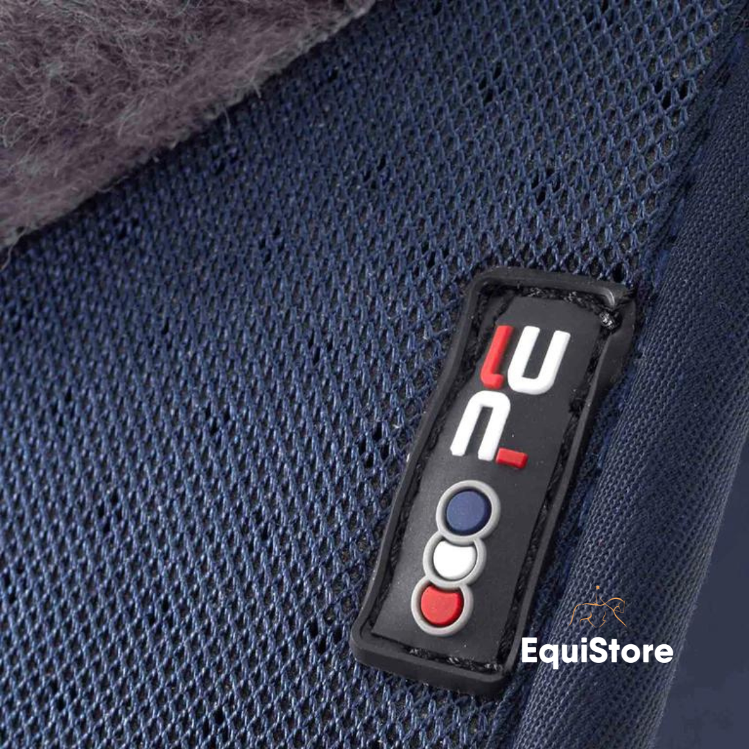 Premier Equine Close Contact Airtechnology Shockproof Wool Saddle Pad - Navy/Grey