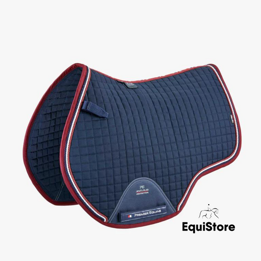 Premier Equine Close Contact European Cotton GP/Jump Square - Navy