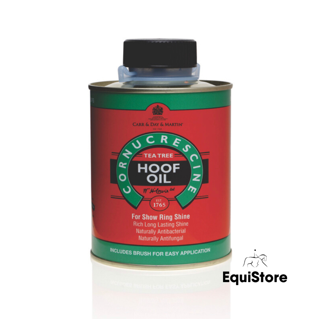 Cornucresine Tea Tree Hoof Oil for healthy and shiny hooves in horses and ponies.