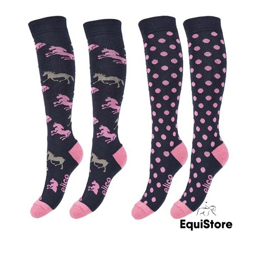 Elico Equestrian Socks 2 Pack Sorrento