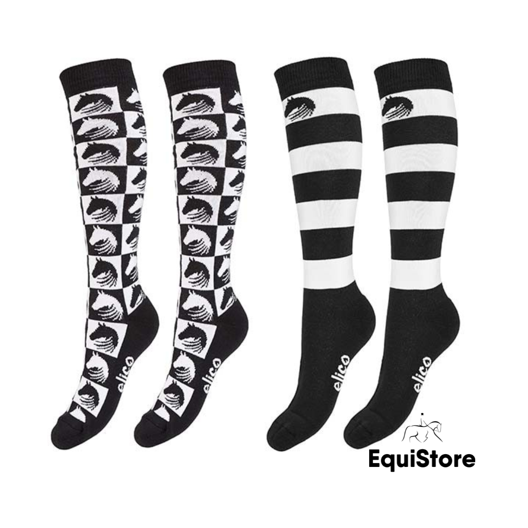 Elico Equestrian Socks 2 Pack Volterra