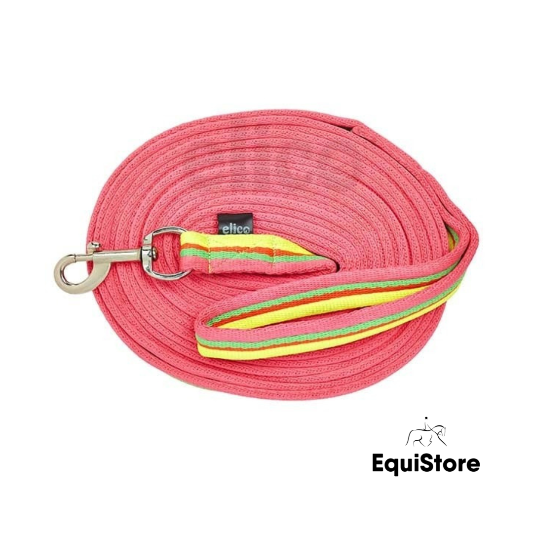 Elico Soft Feel Multistripe Lunge Rope for horses and ponies