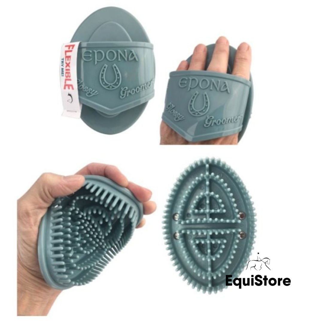 Epona Glossy Groomer flexible curry comb for horses