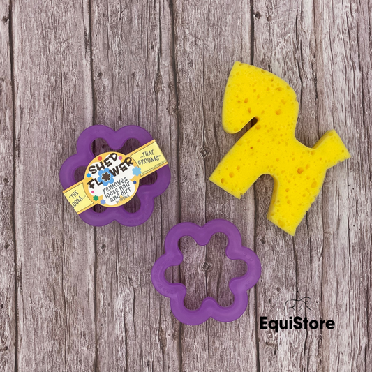Epona Shed Flower shaped grooming tool for horses and ponies. 