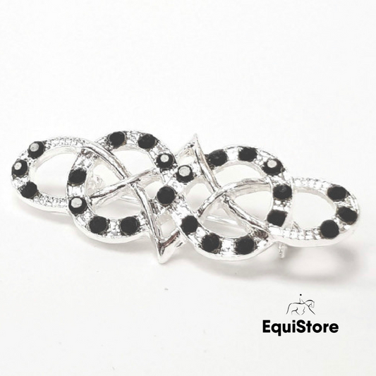 Equitech Celtic Silver Stock Pin for equestrian activities such as dressage, hunting or eventing