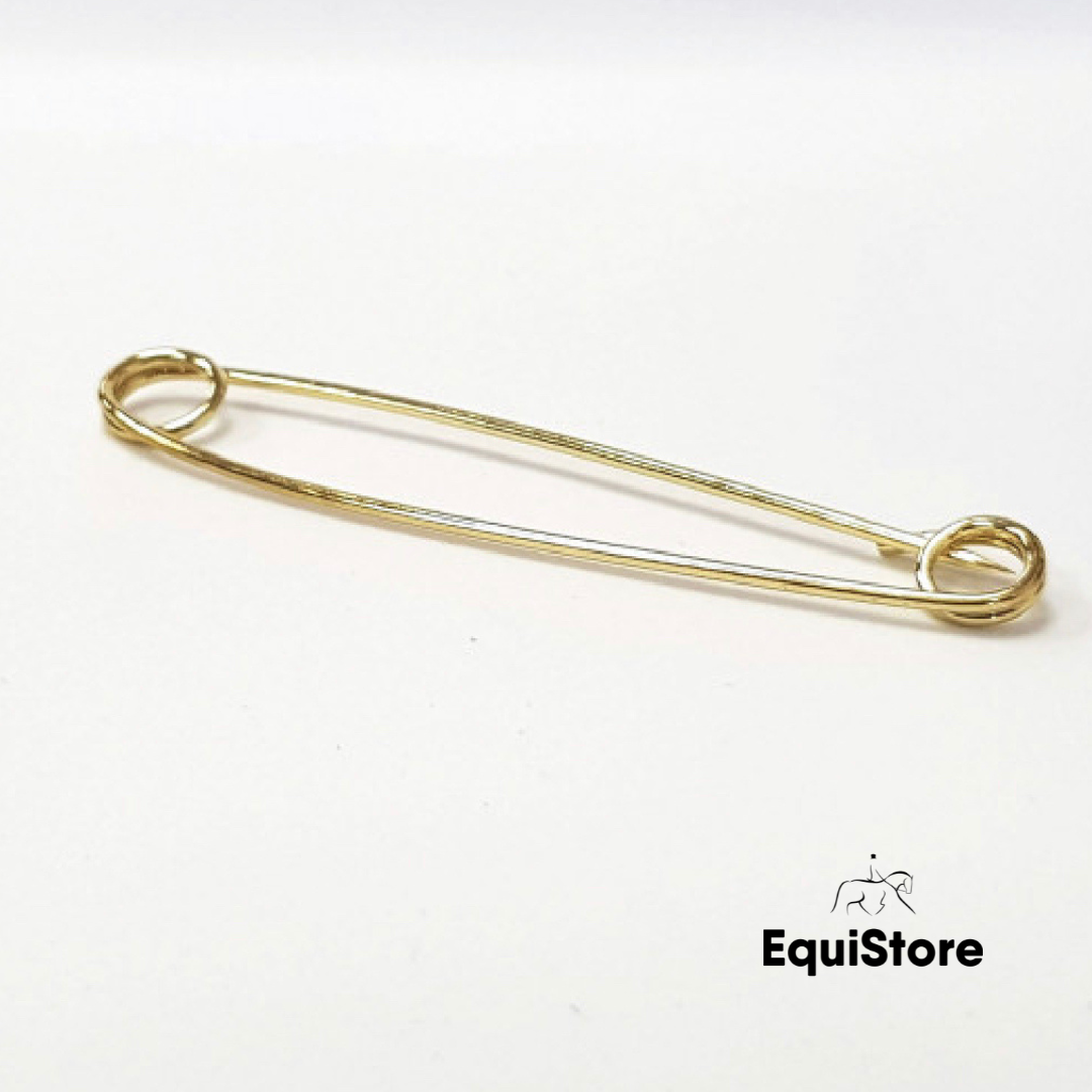 Equitech Plain Gold Traditional Stock Pin for equestrian activities such as dressage, hunting or eventing