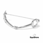Equitech Silver Snaffle Stock Pin for equestrian activities such as dressage, hunting or eventing