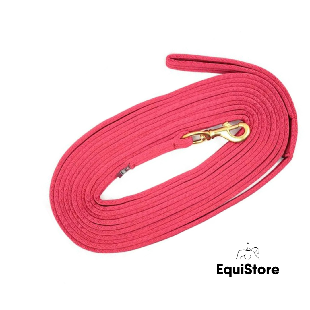 EquiSential Padded Lunge Rope in red