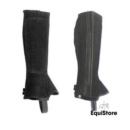 EquiSential Suede Half Chaps for horse riding - Child size