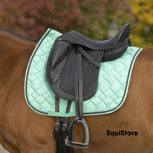 Equitheme Double Rope Saddle Pad - Dressage Green/Grey