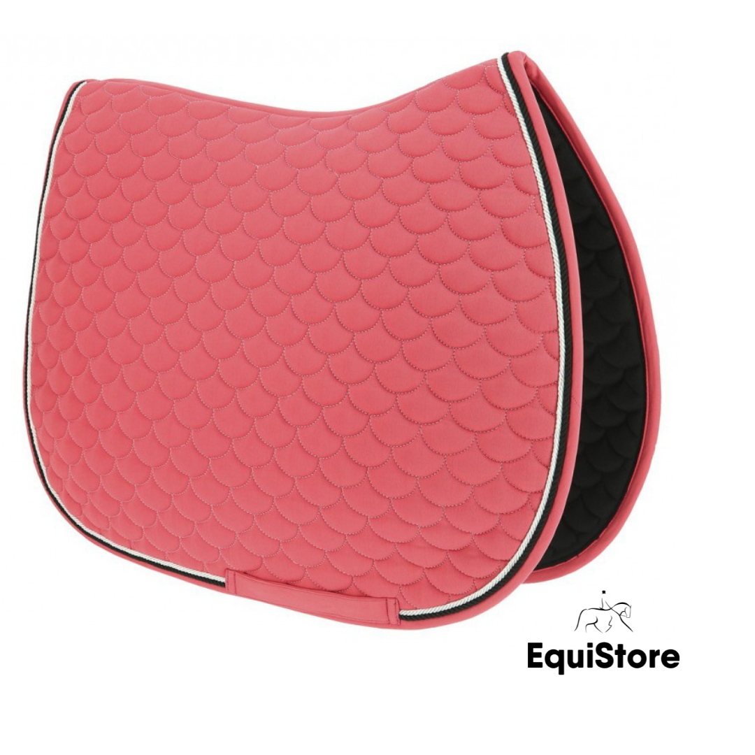 Equitheme Double Rope Saddle Pad - Dressage Pink/White