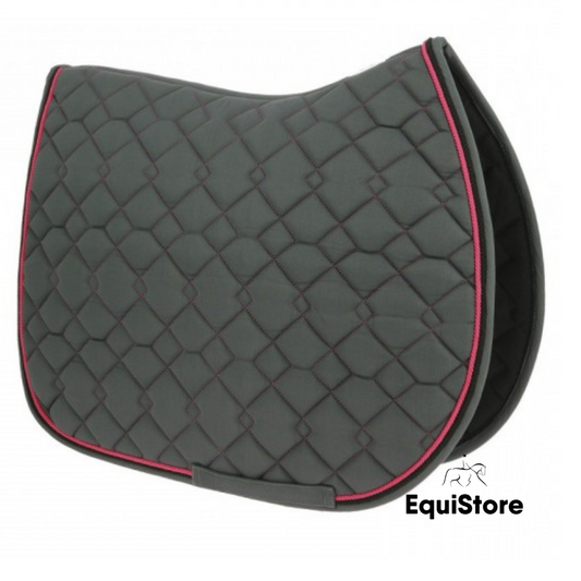 Equitheme Double Rope Saddle Pad - GP Grey/Pink