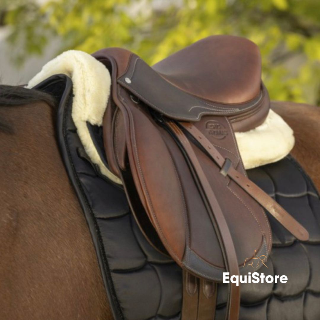 Equitheme “Teddy” Back Pad, a faux sheepskin half pad for horses