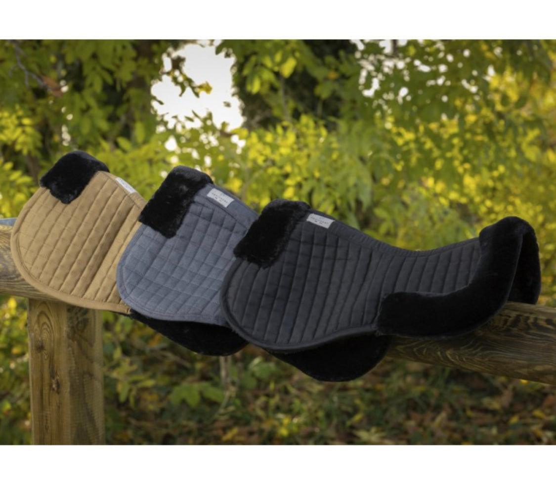 Equitheme “Teddy” Back Pad, a faux sheepskin half pad for horses