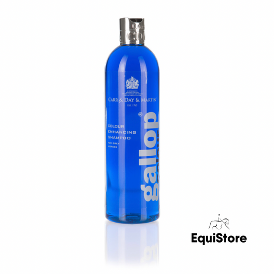 Gallop Colour Enhancing Shampoo  for horses and ponies with grey or white coats.