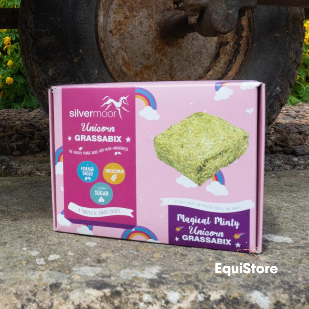 Grassabix Magical Minty Unicorn, dried grass treats for your pony.