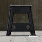 Hippotonic Folding Step Stool and mounting block in black and grey