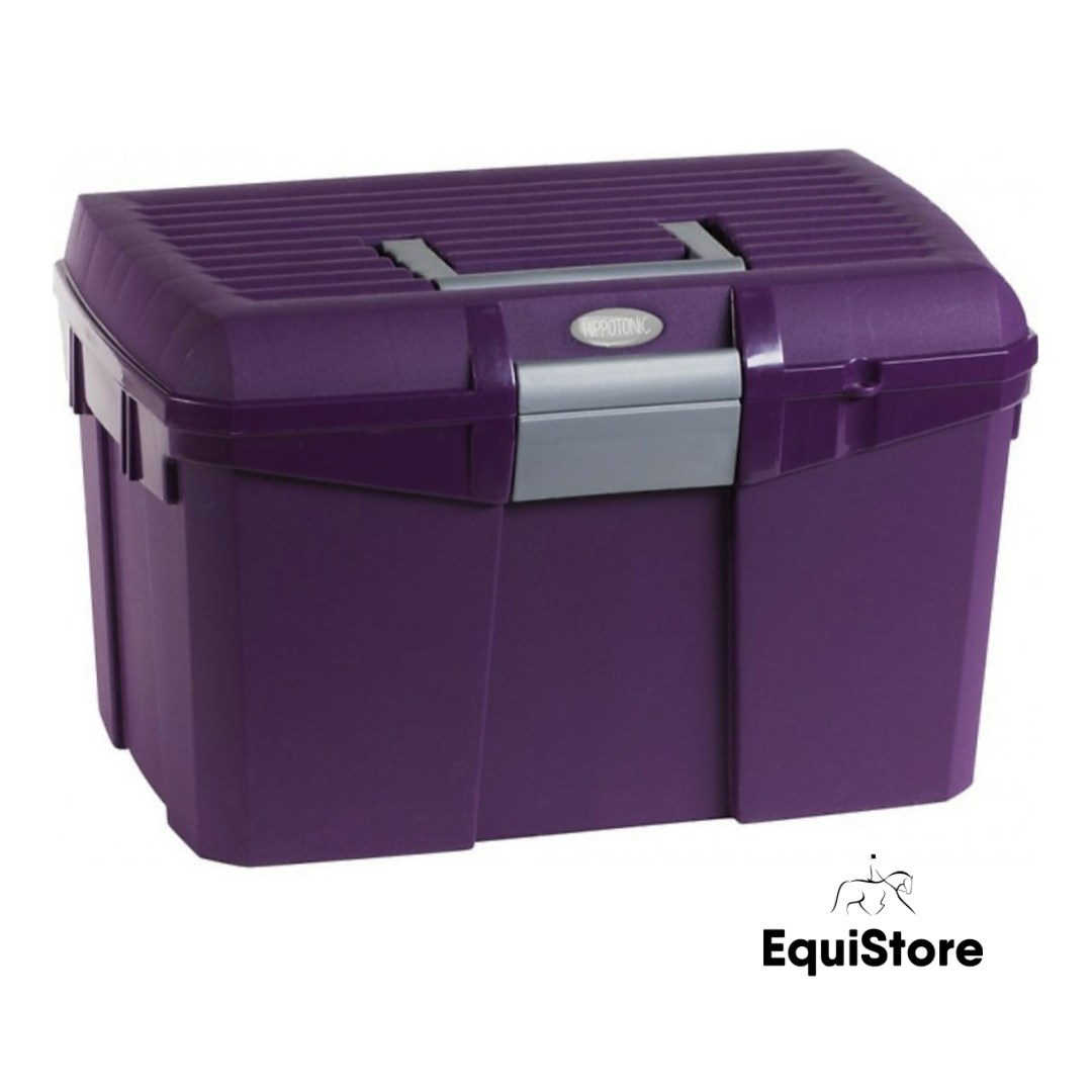 Hippotonic Grooming Box for your horse grooming brushes and accessories. In Purple. 