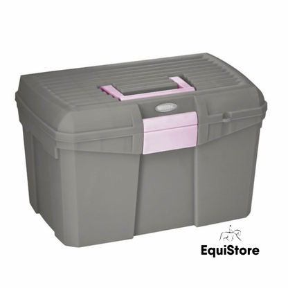 Hippotonic Grooming Box for your horse grooming brushes and accessories. In Grey.