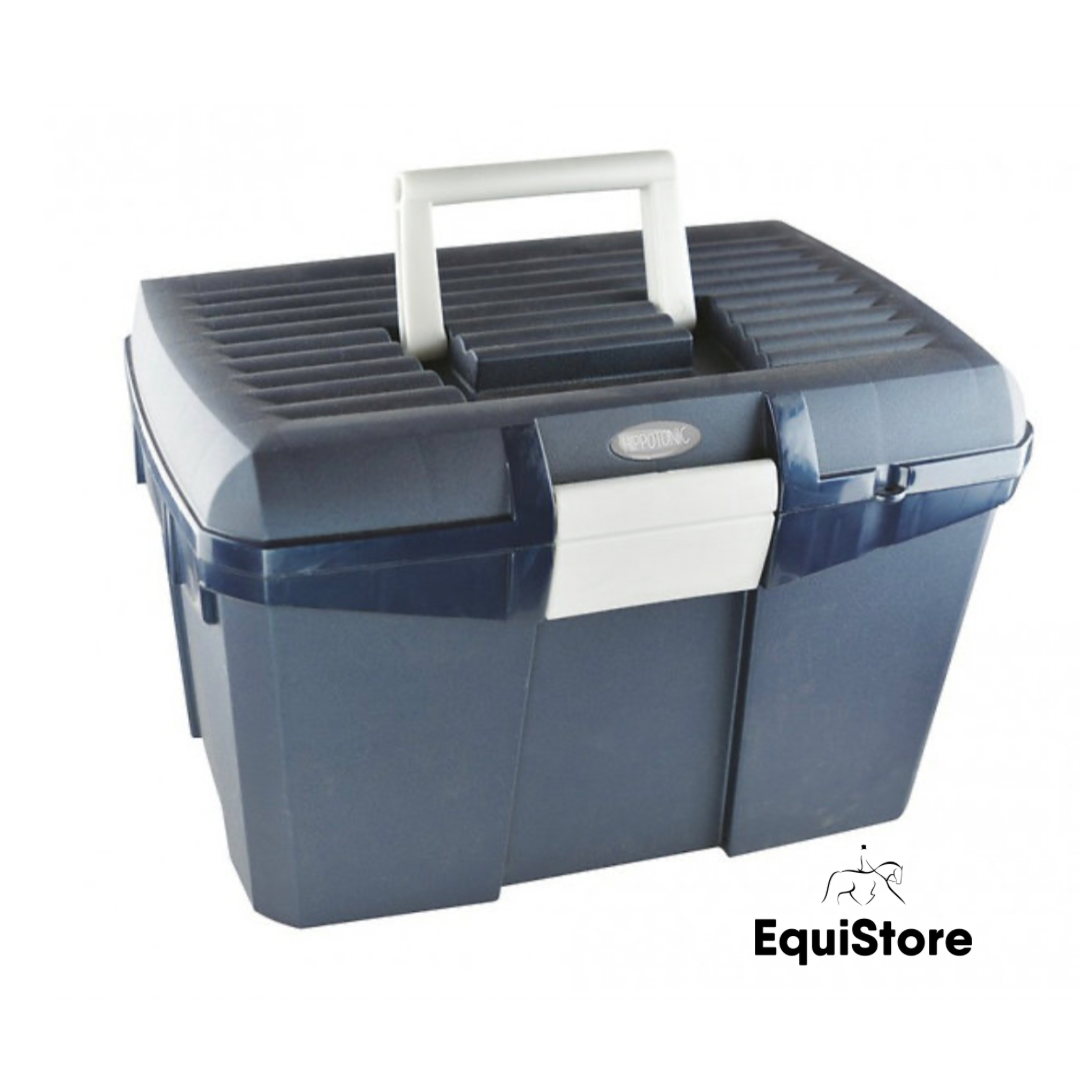 Hippotonic Grooming Box for your horse grooming brushes and accessories. In Navy.