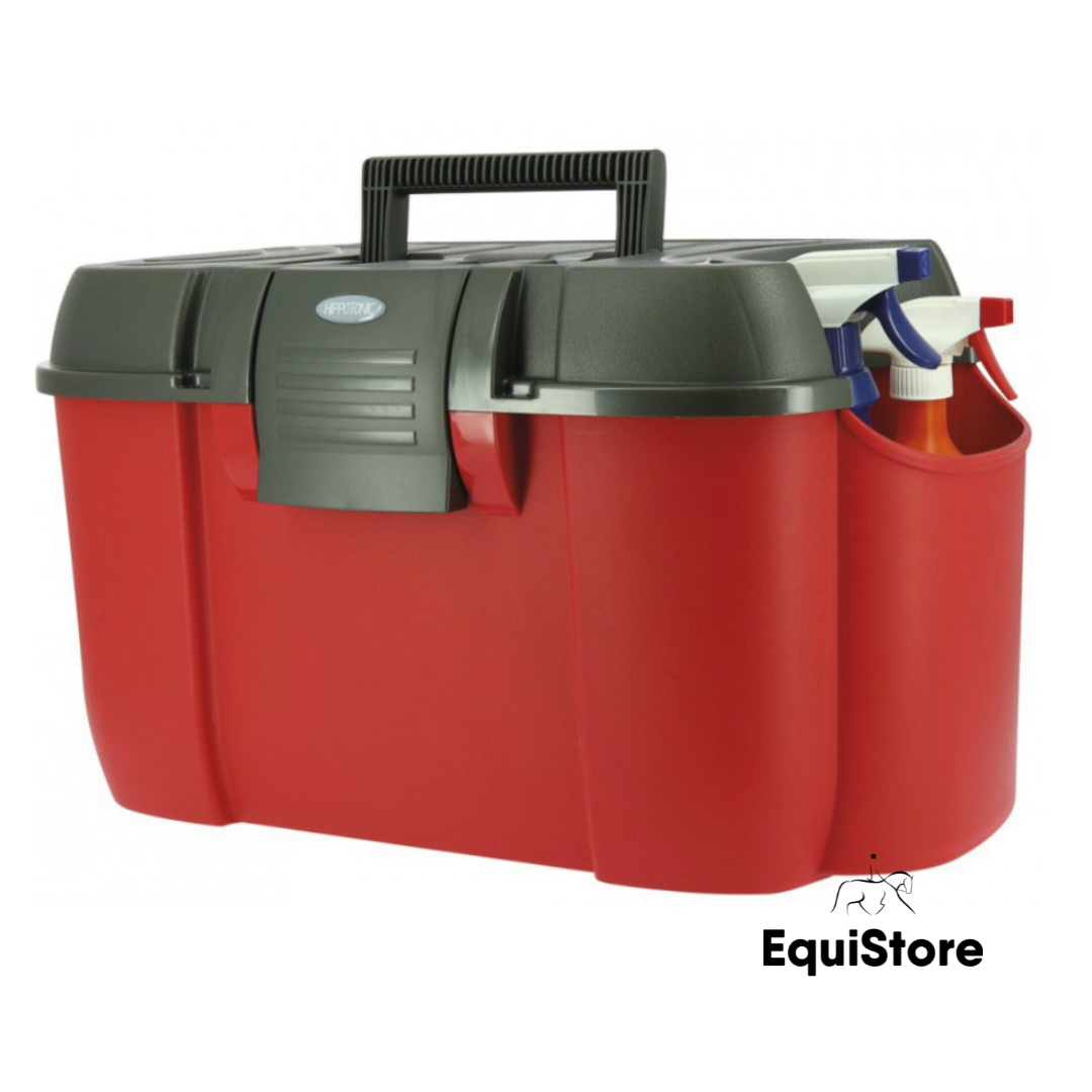 Hippotonic Koala Tack Box, grooming box in red and black