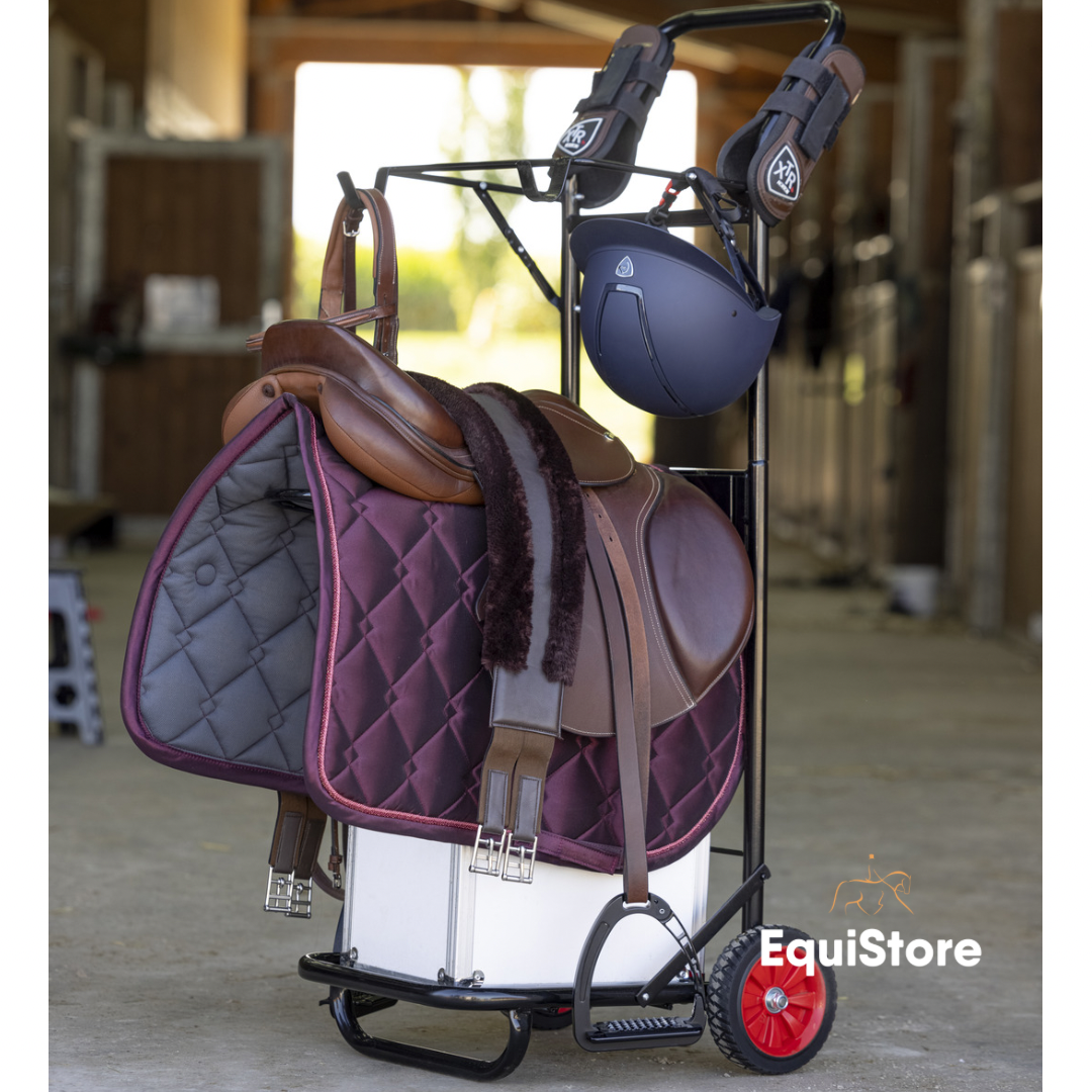 Hippotonic Tack Trolly in stable yard