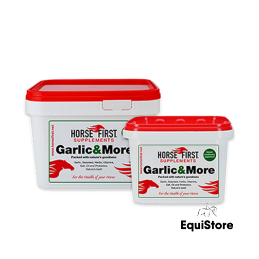 Horse First Garlic & More a supplement for horses that can aid with fly problems and general wellbeing